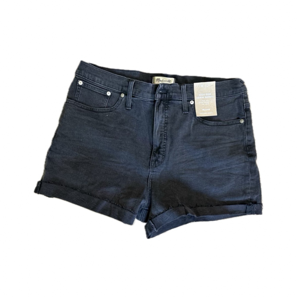 Women's Madewell Black High-Rise Denim Shorts